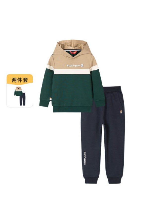 Hush Puppies Neutral Style Children's Sportswear Set Early Autumn Spring And Autumn Outfit Boys And Girls School Uniform Set - Image 1