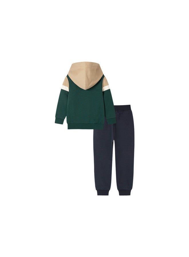 Hush Puppies Neutral Style Children's Sportswear Set Early Autumn Spring And Autumn Outfit Boys And Girls School Uniform Set - Image 3