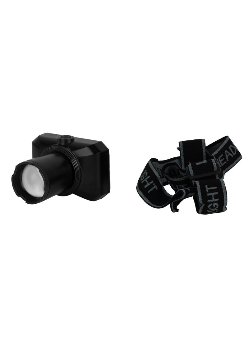GEEPAS - Rechargeable Zoomable LED Headlamp Waterproof | Comes with 3.7V 4000mAh Lithium Battery 14 Hours Working Time| 5W High Power LED, Type-C Charging| Low Energy Consumption, 2 Years Warranty GHL51086Z - Image 1