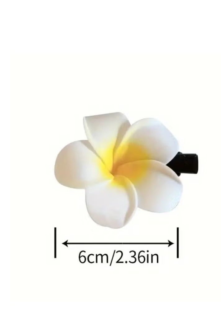 12 قطعة من مشابك الشعر بتصميم بوهو شيك مع تصميم زهور - مشابك شعر مصنوعة من مادة البولي فينيل كلوريد على شكل زهور - Image 2