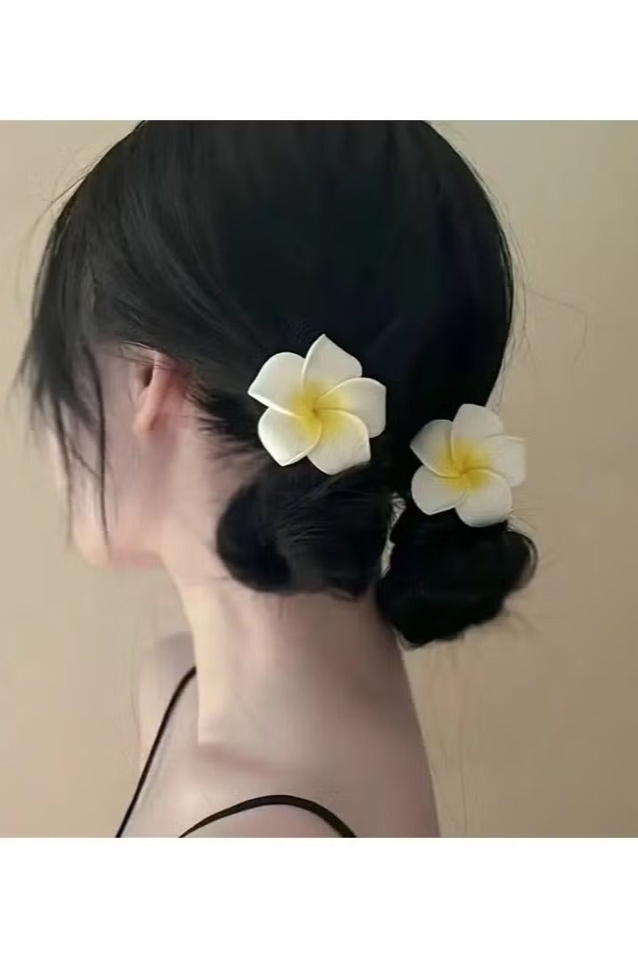 12 قطعة من مشابك الشعر بتصميم بوهو شيك مع تصميم زهور - مشابك شعر مصنوعة من مادة البولي فينيل كلوريد على شكل زهور - Image 3