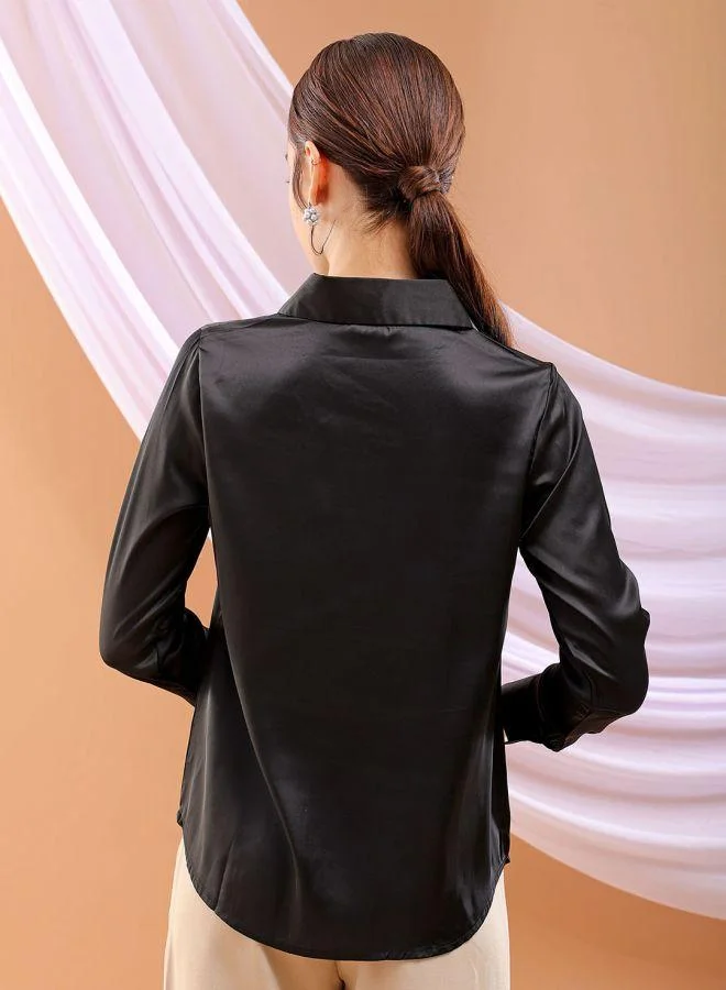 Freehand Women Slim Fit Solid Shirt