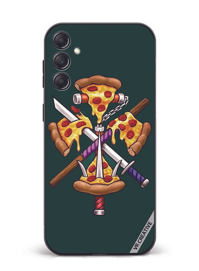 VR CREATIVE Protective Case Cover For Samsung Galaxy M54 Pizza Sword Design Multicolour - Image 1