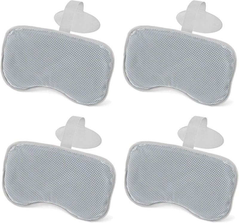 Bestway Bestway SaluSpa Padded Headrest Pillows with Adjustable Strap to Adjust Height Washable Mesh Cover Compatible with SaluSpa Hot Tubs Gray 4 Pack 
