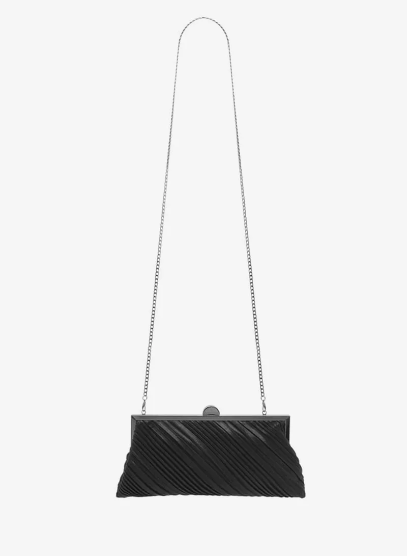 Celeste Women Textured Clutch with Chain Strap Ramadan Collection