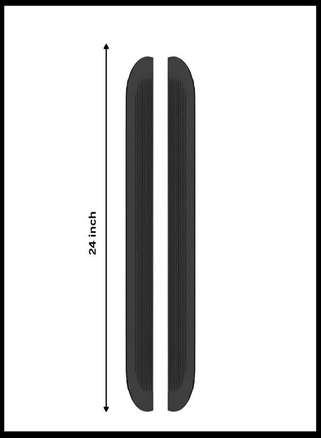 HILO Premium Aluminium Handle Kitchen Cabinet Matte Finish Sleek, Durable Rust-Resistant Pull Handle for Modern Kitchens & Interiors (1 Pair Left & Right 1 Set) (Black, 24 INCH 609 MM) - Image 4