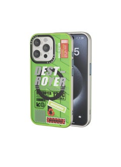 Mezone Destroyer iPhone 15 Pro MagSafe Case, Shockproof & Reinforced Corners With Airguard, Strong Magnetic Lock, Anti-Yellowing & Detachable Metal Button, Yellow Green  - Image 1