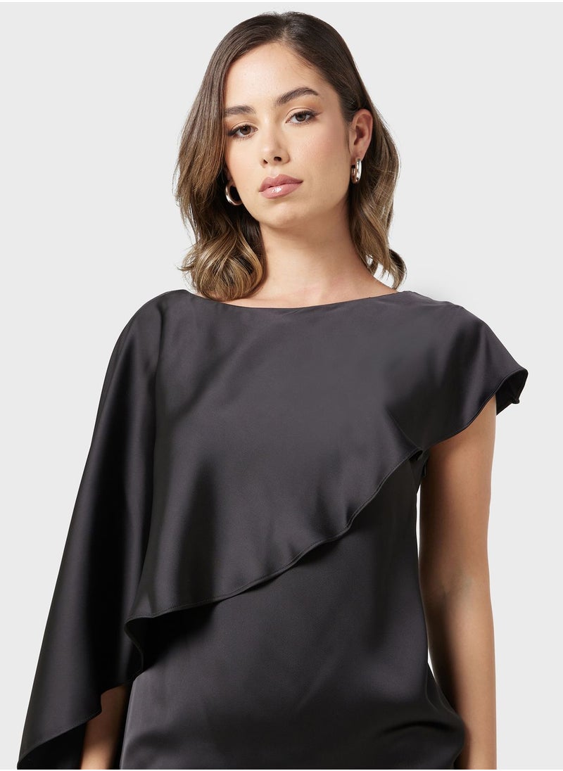Lauren Ralph Lauren - Bardot Ruffle Detail Dress - Image 1