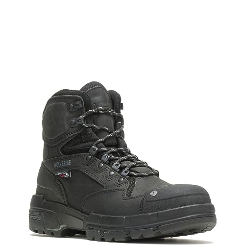 Wolverine Mens Legend 6 Inch Waterproof Comp Toe Work Shoe Black 8 W US - Image 3