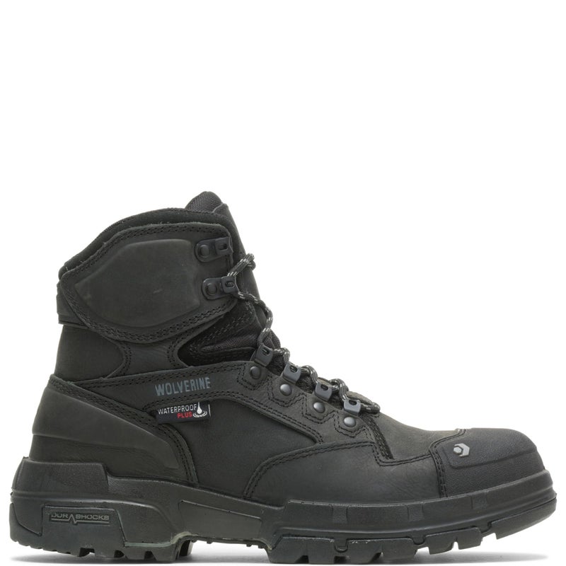 Wolverine Mens Legend 6 Inch Waterproof Comp Toe Work Shoe Black 8 W US - Image 2
