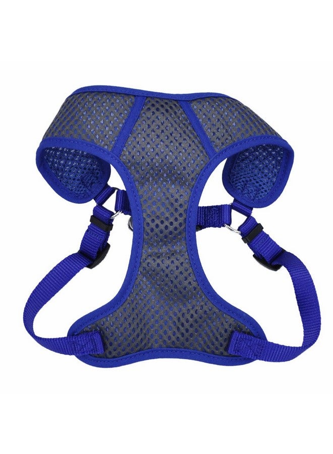 Coastal Pet Comfort Soft Sport Wrap Adjustable Dog Harness - Large & Small Dog Harness - Durable Harness for Dogs with Mesh Chest Pad - Grey with Blue, 5/8" x 16-24" - Image 1