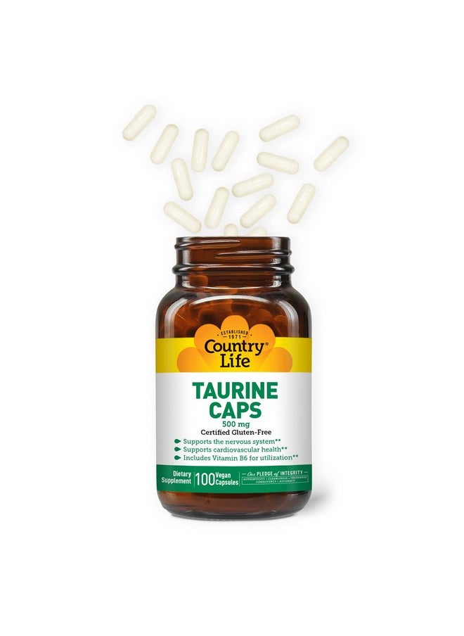 Country Life Vitamins Taurine 500Mg 100 Capsules  - Image 3