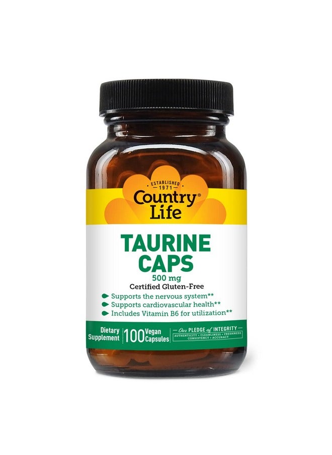 Country Life Vitamins Taurine 500Mg 100 Capsules  - Image 2