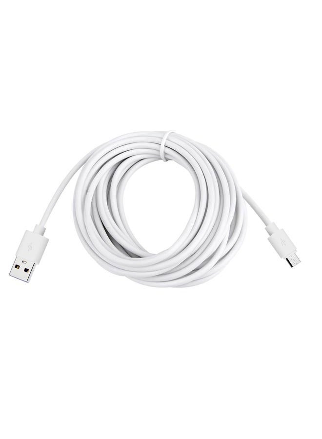 Smays 13ft Micro USB Cable for Wyzecam, YI Dome Camera, Arlo Q Camera, Nest Cam, Dropcam, Samsung Andoird Charging Cable - Image 1