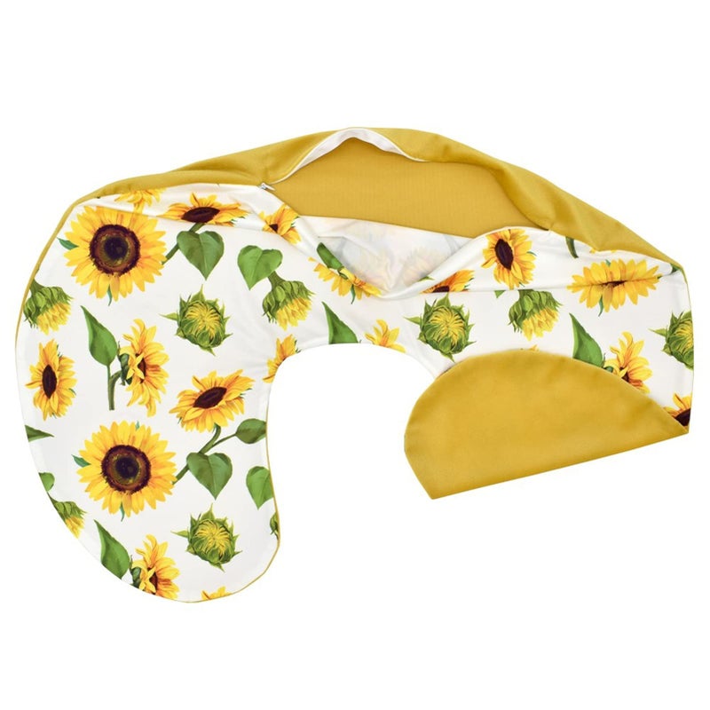 BxuanW Nursing Pillow Cover Stretchy Pillow Slipcovers for Breastfeeding Moms Two-Sided Design (Sunflower) - Image 3