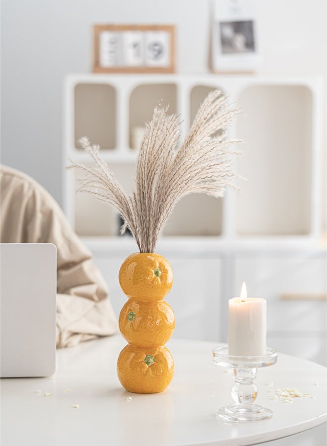 مزهرية فواكه خزفية زهرة - ديكور منزلي ومكتبي بسيط - Image 3