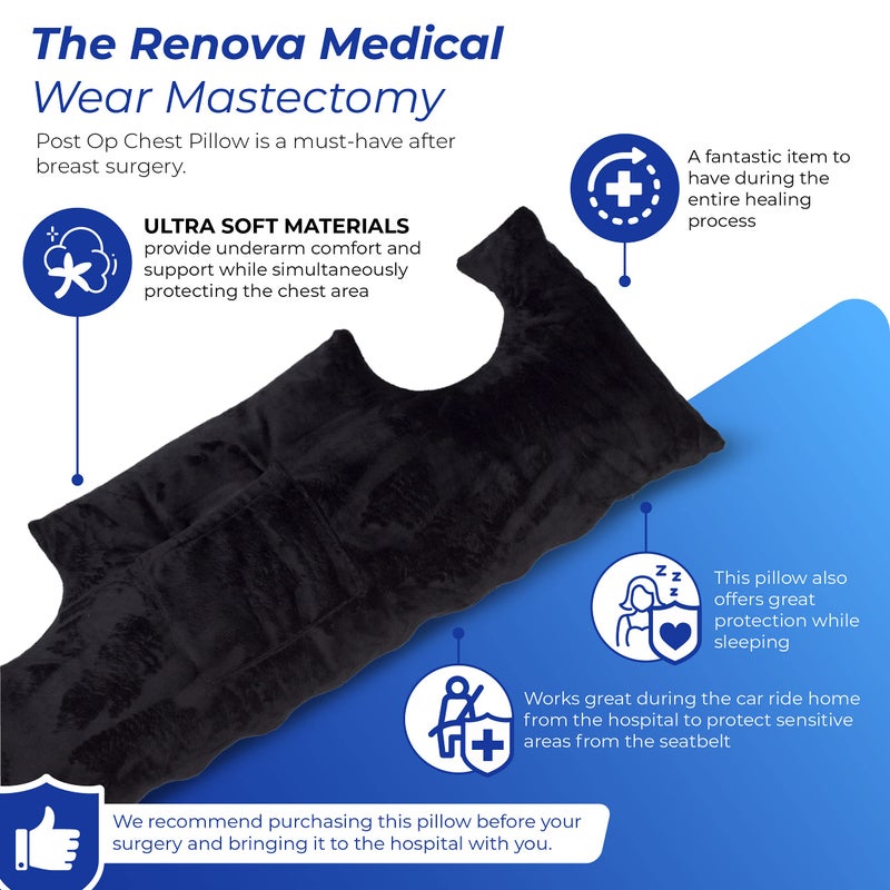 RENOVA MEDICAL WEAR RENOVA MEDICAL WEAR Mastectomy Post Op Chest Pillow - Pink  - Image 4