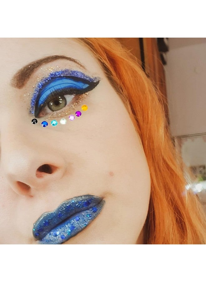 MAYCREATE® 1600pcs Face Gem Rhinestones Sticker Kits, 3/4/5/6 mm Self Adhesive Flatback Glitter Crystal Gems for Makeup, Assorted Color Face Jewels Diamonds for DIY Craft, Clothes Making, Nail Art - Image 4