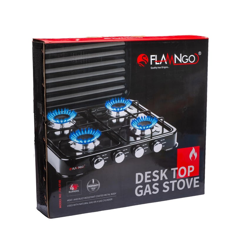 4 Burner Gas Cooker with Manual Control – High Efficiency Household Gas Stove for Daily Cooking & Multi-Meal Preparation Easily - Image 5