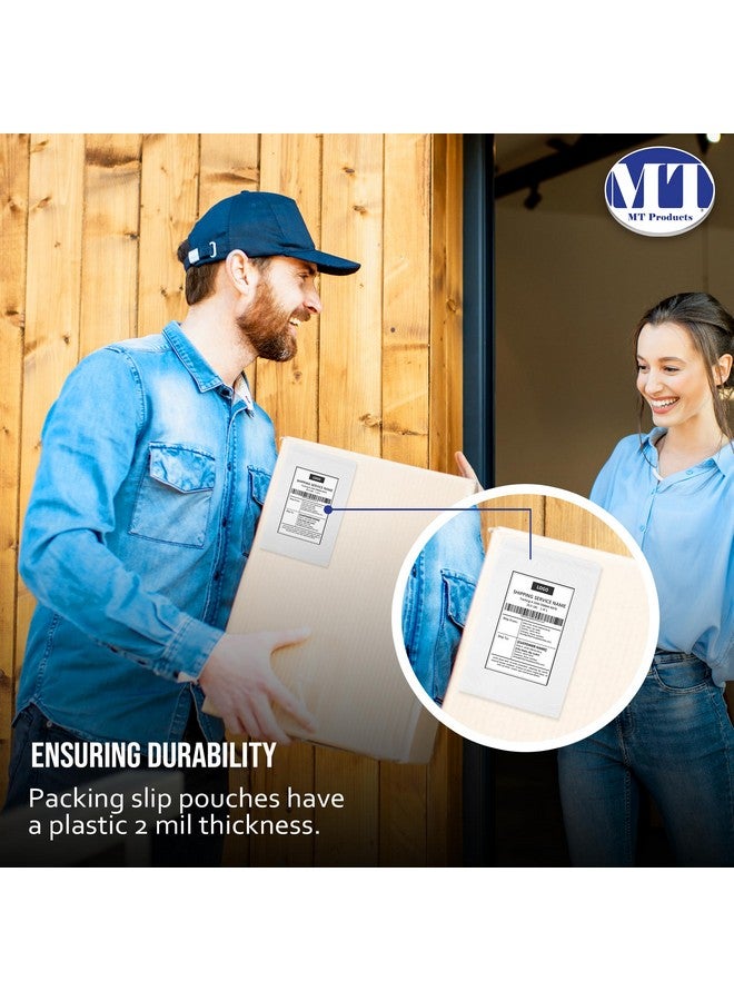 MT Products Blank Envelope Shipping Label Sleeves 6.5" X 10" Packing Slip Pouches For Shipment/Return Pack Of 100 - Image 3