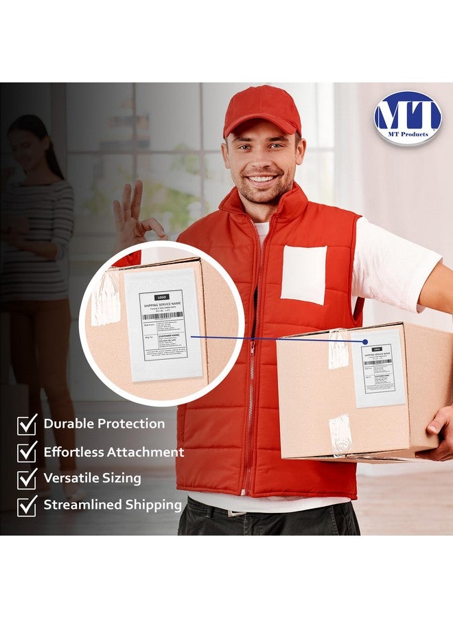 MT Products Blank Envelope Shipping Label Sleeves 6.5" X 10" Packing Slip Pouches For Shipment/Return Pack Of 100 - Image 5