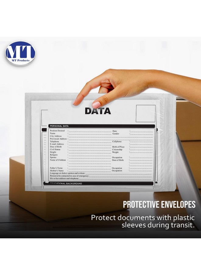 MT Products Blank Envelope Shipping Label Sleeves 6.5" X 10" Packing Slip Pouches For Shipment/Return Pack Of 100 - Image 4