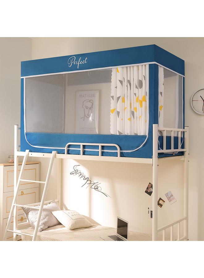 Bluejw New Student Dormitory Upper And Lower Lay Mosquito Net Shading Cloth Dust-proof Integrated Tent Cloth Sliding Curtain 0.9 Bed Curtain With Bracket  - Image 1