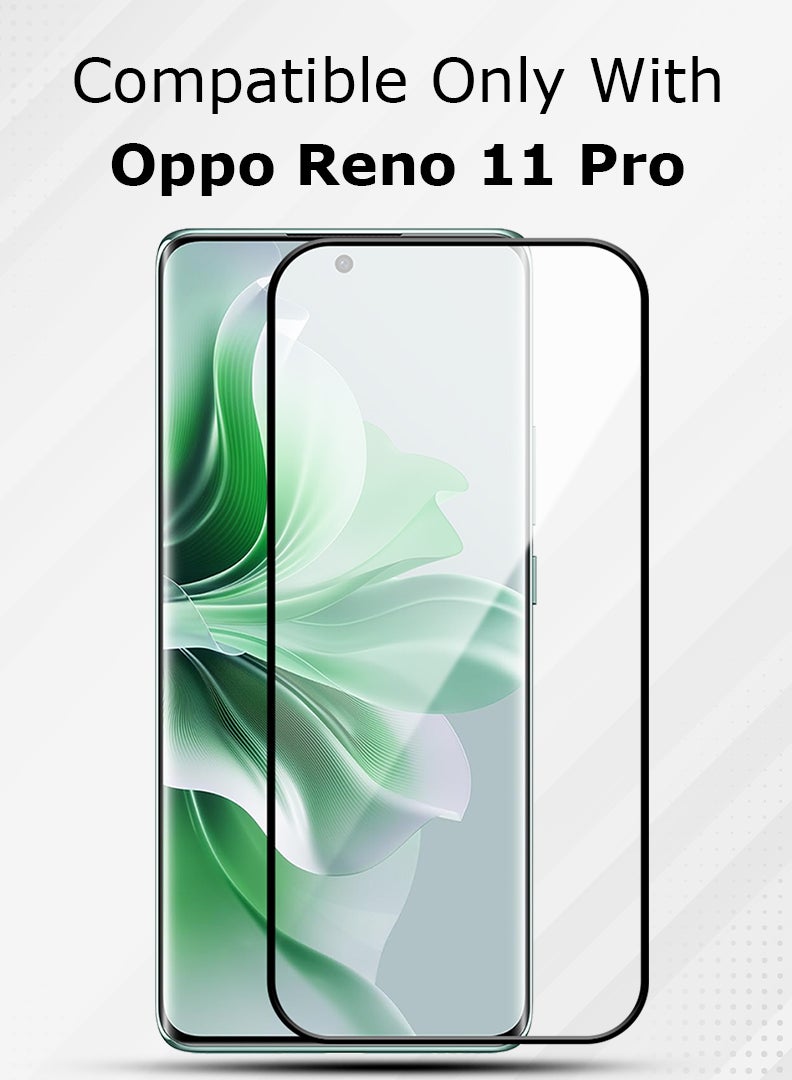 JOMILA Screen Protector For Oppo Reno 11 Pro 6.7 Inch 9H Hardness Tempered Glass Film, Bubble Free Easy Installation, Full Coverage, Anti Scratch And Touch Sensitive - Image 2