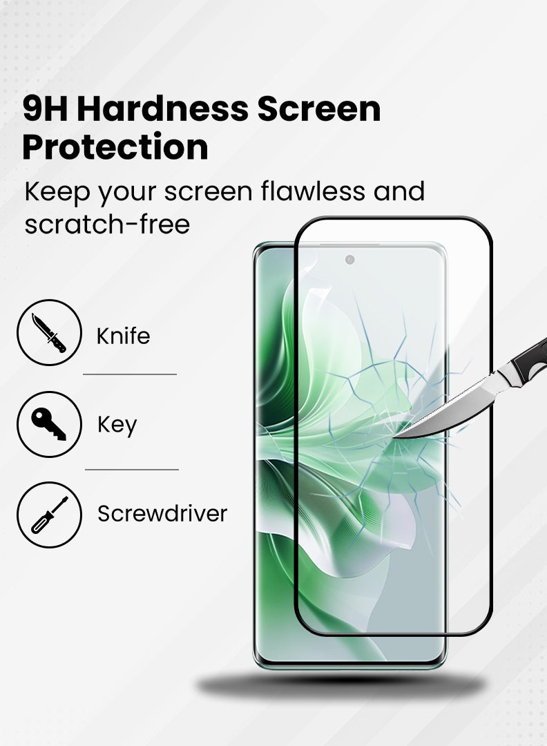 JOMILA Screen Protector For Oppo Reno 11 Pro 6.7 Inch 9H Hardness Tempered Glass Film, Bubble Free Easy Installation, Full Coverage, Anti Scratch And Touch Sensitive - Image 3
