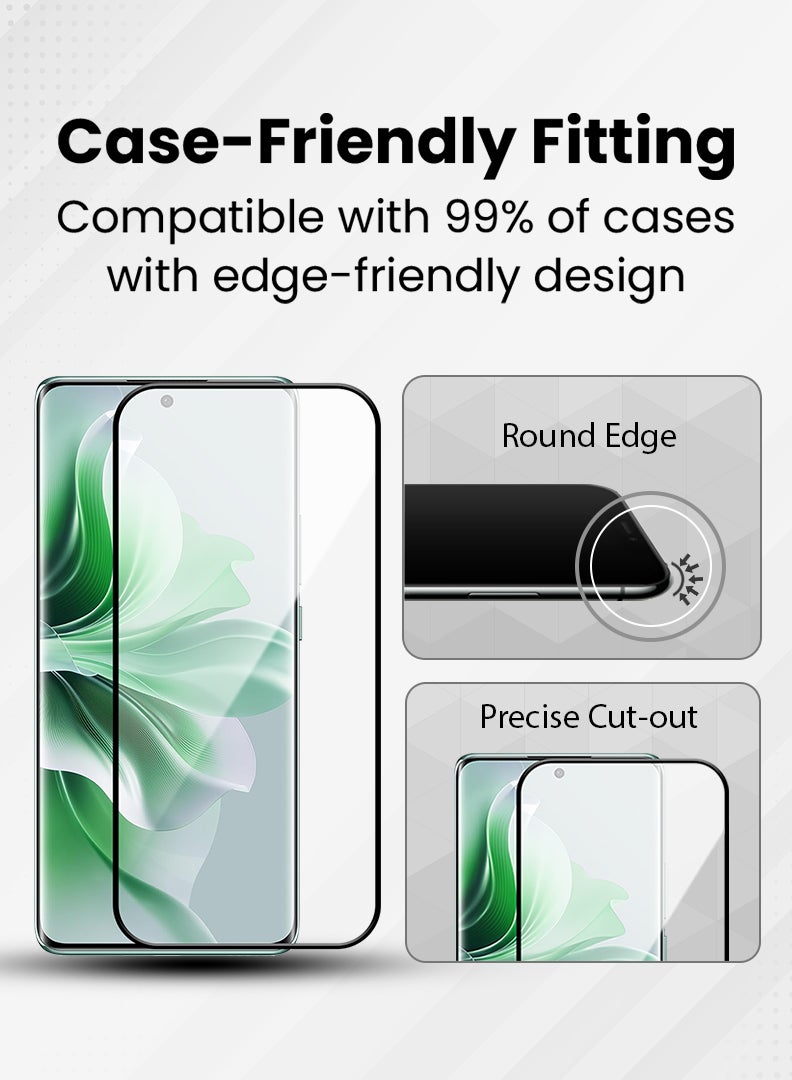 JOMILA Screen Protector For Oppo Reno 11 Pro 6.7 Inch 9H Hardness Tempered Glass Film, Bubble Free Easy Installation, Full Coverage, Anti Scratch And Touch Sensitive - Image 5