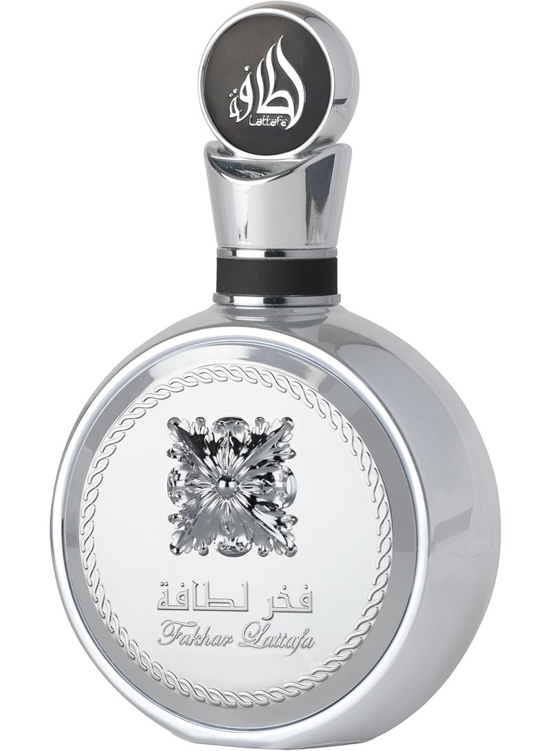 Lattafa Fakhar Platinum Eau de Parfum 100ml | Long-Lasting Masculine Fragrance | Fresh, Woody & Musky Scent - Image 1