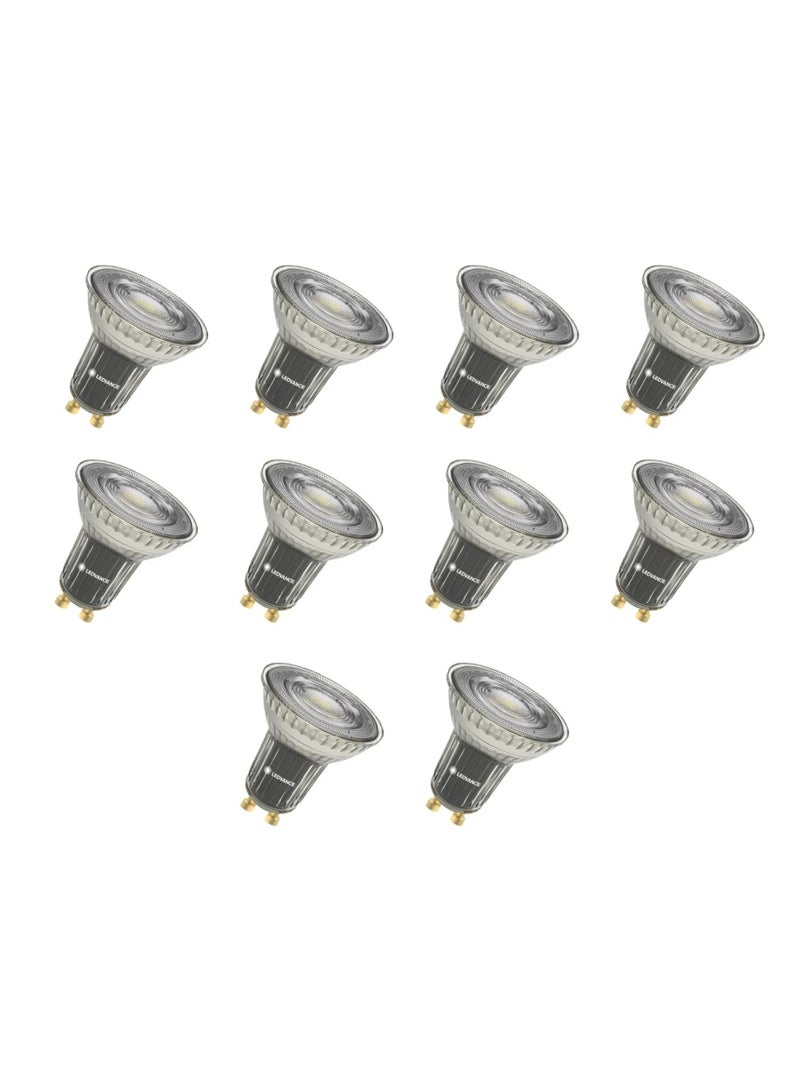 LEDVANCE Ledvance LED PAR16 8W 2700K Warm White GU10 Dimmable Spotlight 36° Glass Lamp 100W Halogen Replacement- Pack of 10 - Image 5