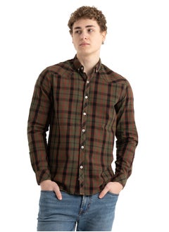 Shirt Men's, Stylish, Oxford Cotton , Olive , Multicolor