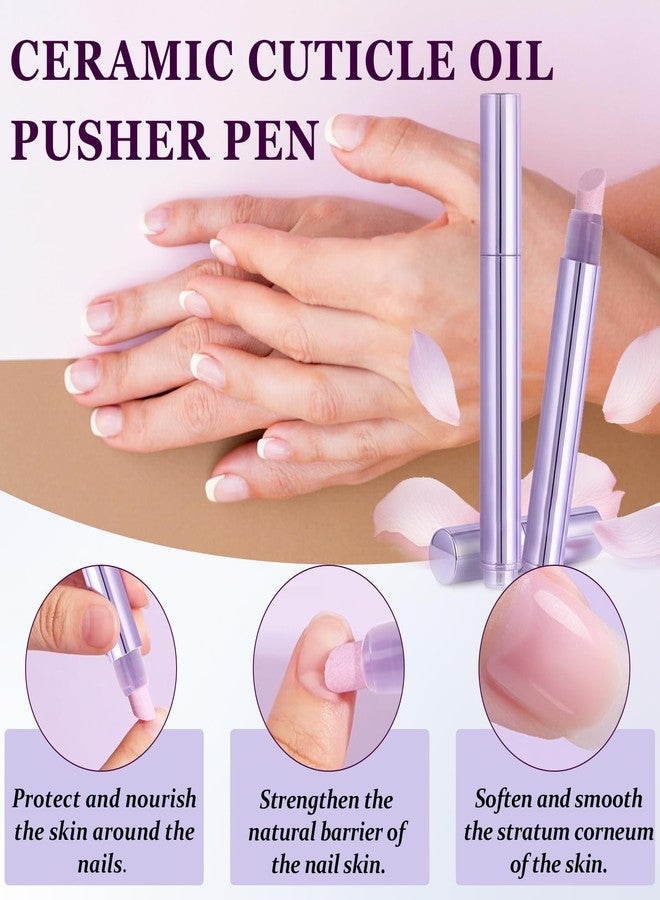 Charunee 3-in-1 Cuticle Oil Pen Sassy Tip Cuticle Pusher Pen, Nail Buffer Pen with Ceramic Tip, Nail Pusher Cuticle for Hangnails & Dry Nails,Nourishing Damaged Nails Care & Treatment - Image 3