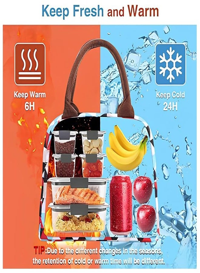 NFI essentials Insulated Lunch Bag for Men Women with Front Pocket Portable Thermal Large Tiffin Carry Bag Travel Lunch Box Organizer for Office, School, College - Image 2