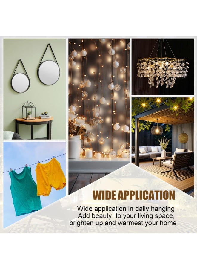 SANMUGEED Strong Clear Invisible Hanging Wire, 0.8mm 656Feet(200M) Nylon Monofilament Fishing Wire with 200 Aluminum Crimping Sleeves, Clear Fishing Line for Hanging Decorations - Image 4