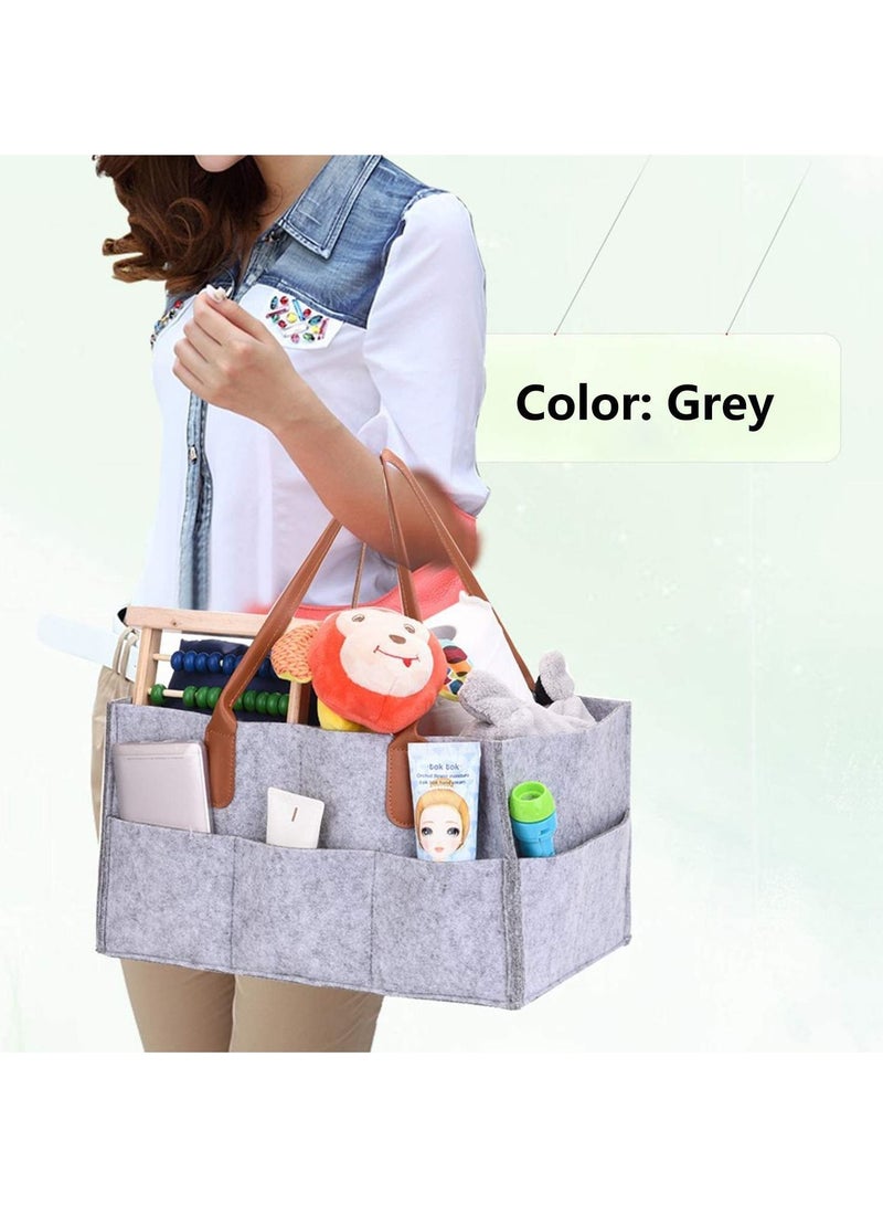 Baby Diaper Caddy /Large Portable Car Travel Organizer /Nursery Diaper Tote Bag /Boy Girl Diaper Storage Bin for Changing Table Basket /Newborn Registry Must Haves  - Image 4
