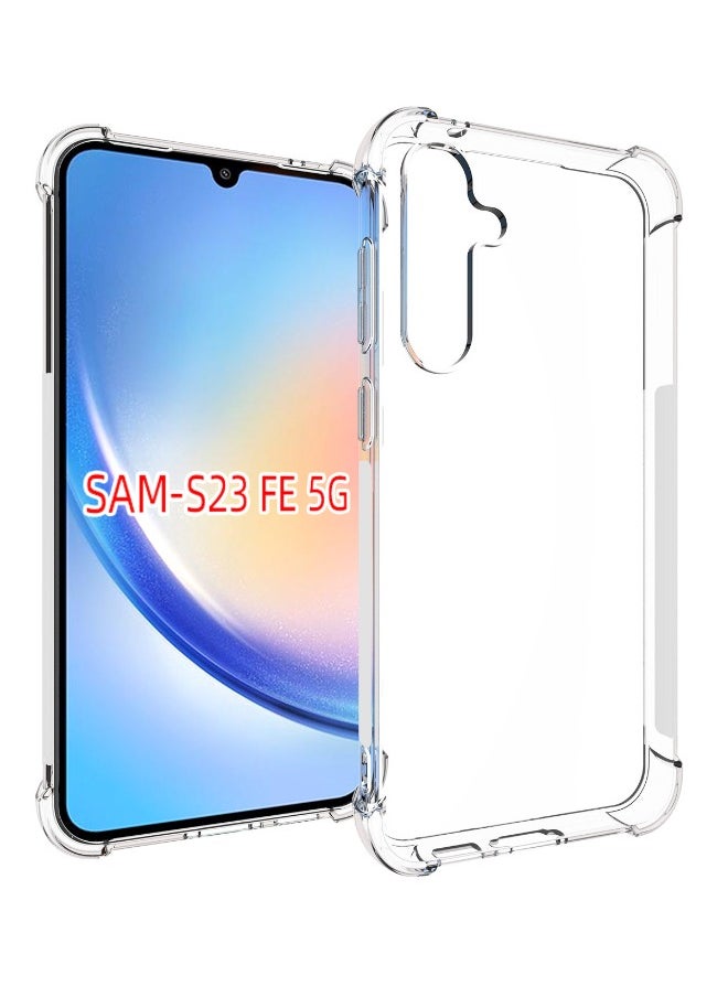 Generic - Samsung Galaxy S23 FE Case, Crystal Clear Samsung S23 FE Protective Case, Slim Flexible TPU Airbag Bumper Shock Absorption Rubber Soft Silicone Case Cover Fit for Galaxy S23 FE (Clear) - Image 1