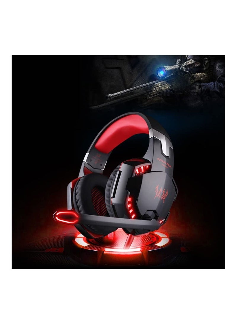 G2000 Gaming Headset Deep Bass Computer Game Headphones with microphone LED Light for computer PC Gamer