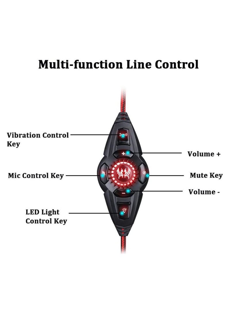 G2000 Gaming Headset Deep Bass Computer Game Headphones with microphone LED Light for computer PC Gamer