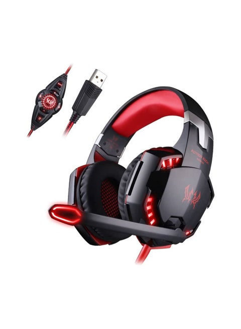 G2000 Gaming Headset Deep Bass Computer Game Headphones with microphone LED Light for computer PC Gamer