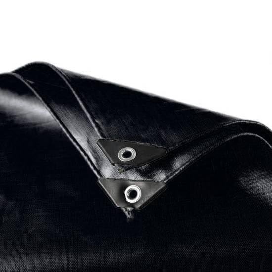 SR TRENDS Tarpaulin Sheet Waterproof Tirpal Heavy Duty Tadpatri with Aluminium Eyelets Each Coners (250 GSM) - Multipurpose Cover Tharpai (Black, 15 x 12 FT) - Image 4
