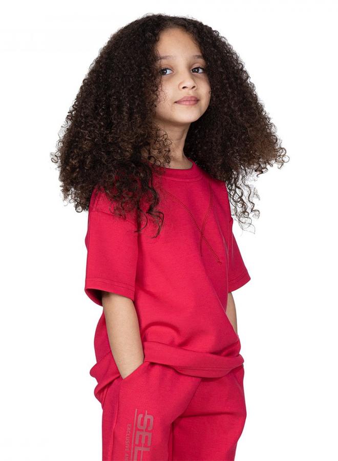 Selene Kids Drop Shoulder Sleeve Oversized T-Shirt - Image 3