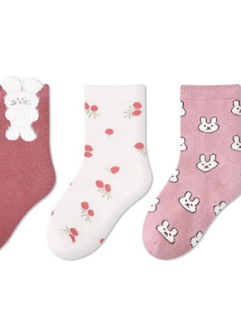 5 pairs of children's socks thin cute cartoon baby socks cotton - Image 4