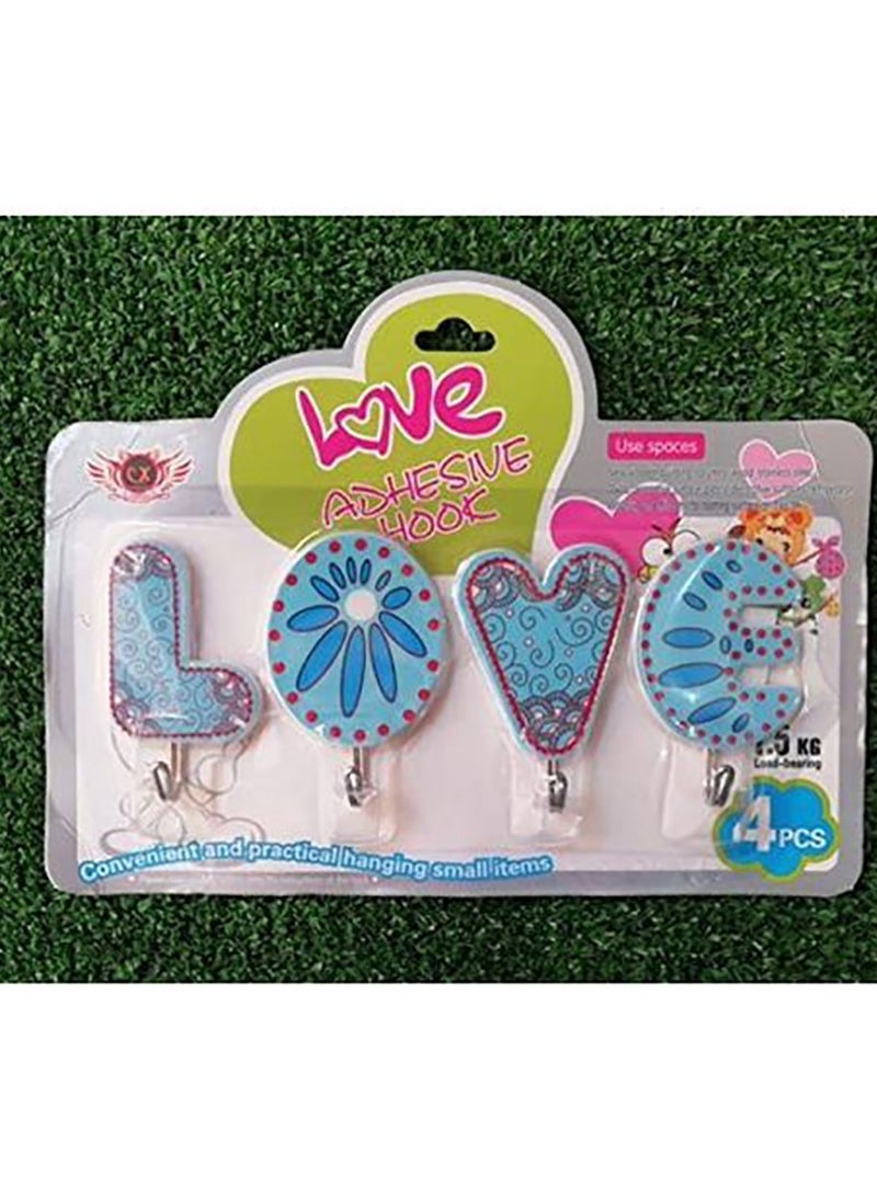 شماعة شكل love تحتوى على ٤ هوك  - Image 3
