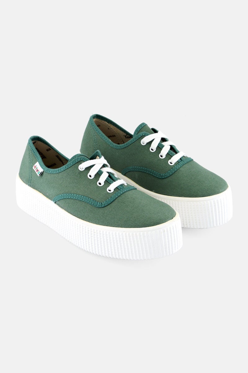 Victoria Women 915 Doble Lona Lace Up Outdoor Shoes, Sage Green - Image 1