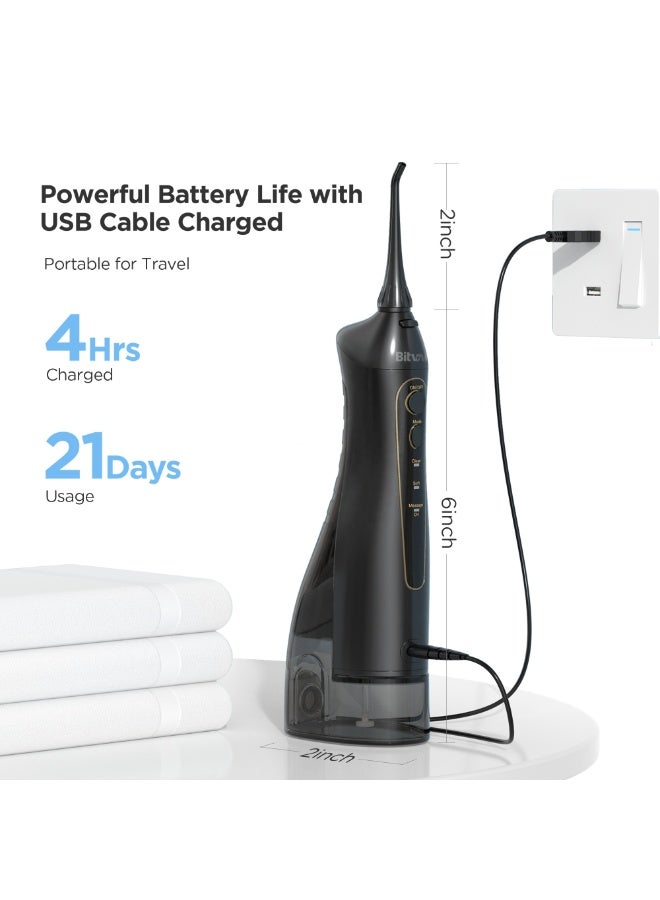 Bitvae F5020E Cordless Water Flosser 300ML USB Rechargeable Dental Oral Irrigator | Powerful Teeth Cleaner | Portable Jet Floss for Braces, Plaque & Gum Care - Image 5