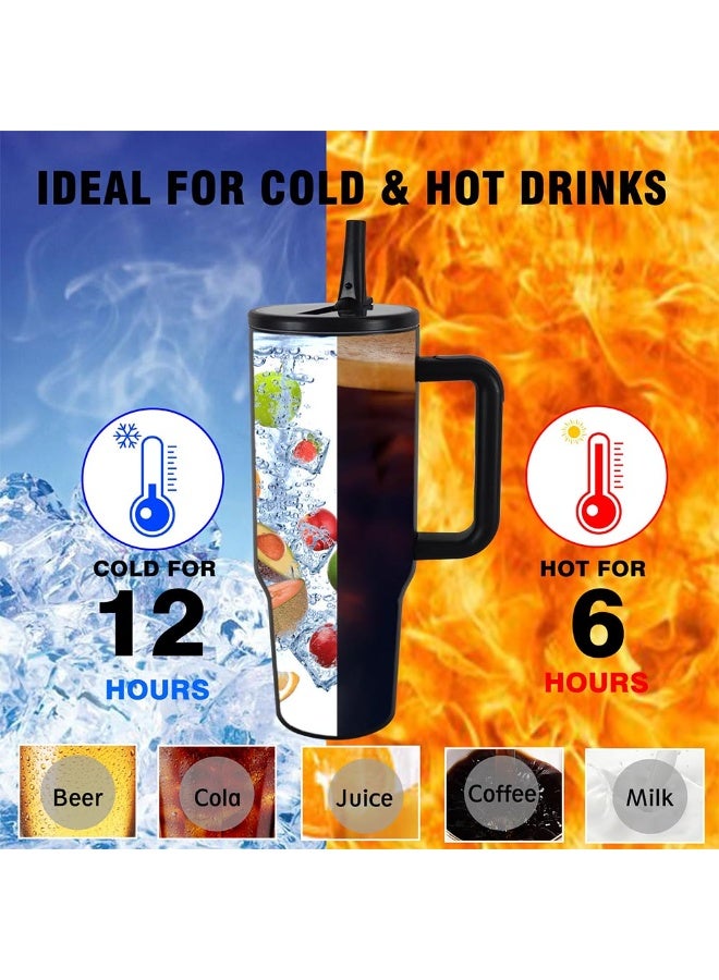 ZEPONOVA Tumbler Stainless Steel Vacuum Insulated Water Bottle - 40OZ (1200ml), 12H Cold & 6H Hot Retention for Water, Iced Tea, Coffee, Smoothie and More, Car Cup Holder Compatible, White - Image 5