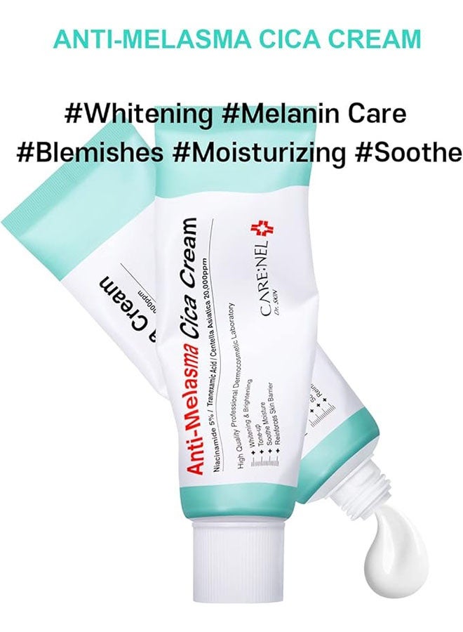 CARENEL Anti Melasma Cica Cream, Melasma Treatment for Face Cream, Dark Spot Remover Centella Asiatica, Skin Care Beauty Products - Image 3