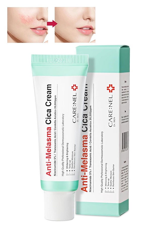 CARENEL Anti Melasma Cica Cream, Melasma Treatment for Face Cream, Dark Spot Remover Centella Asiatica, Skin Care Beauty Products - Image 1